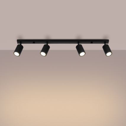 Спот KARBON 4xGU10/10W/230V черен