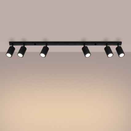 Спот KARBON 6xGU10/10W/230V черен
