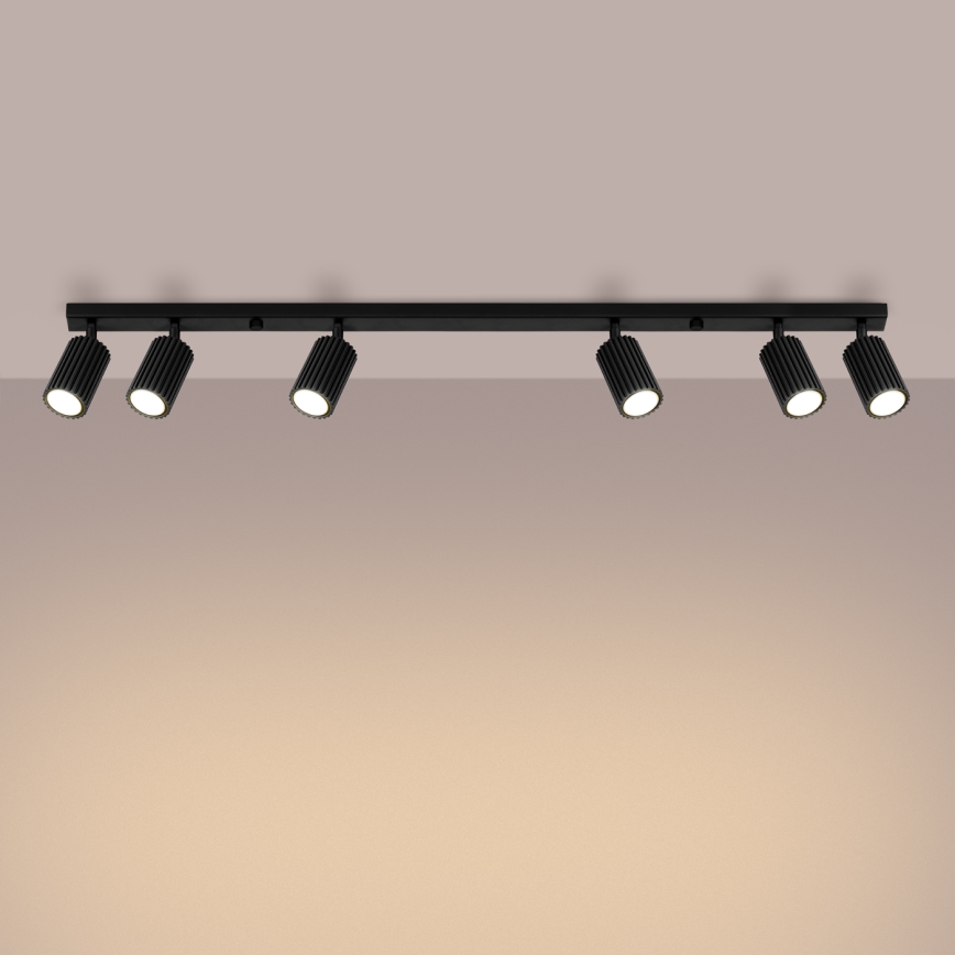 Спот KARBON 6xGU10/10W/230V черен