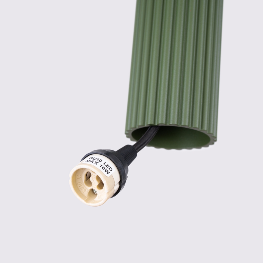 Пендел KARBON 1xGU10/10W/230V зелен