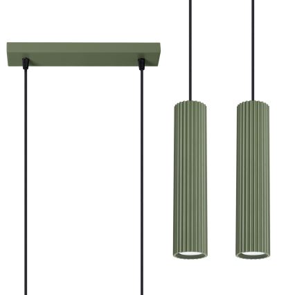 Пендел KARBON 2xGU10/10W/230V зелен