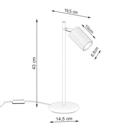 Настолна лампа KARBON 1xGU10/10W/230V зелен