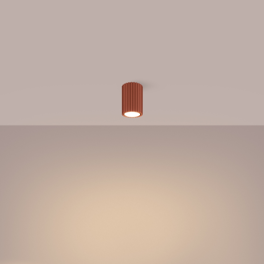 Спот KARBON 1xGU10/10W/230V 10 см червен