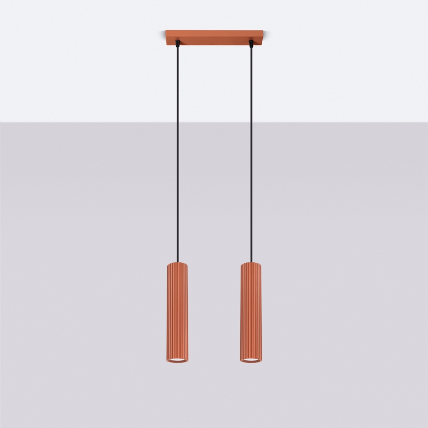 Пендел KARBON 2xGU10/10W/230V червен