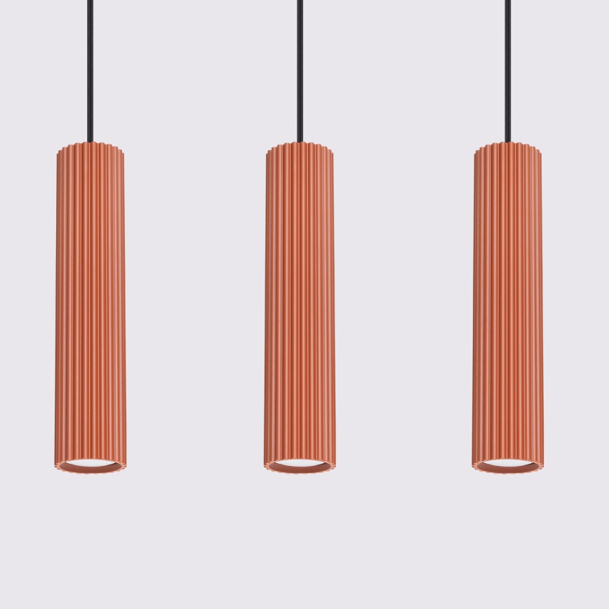 Пендел KARBON 3xGU10/10W/230V червен