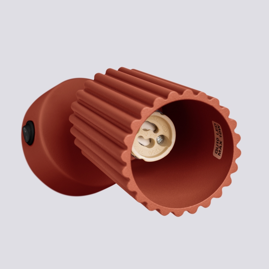 Спот аплик KARBON 1xGU10/10W/230V червен