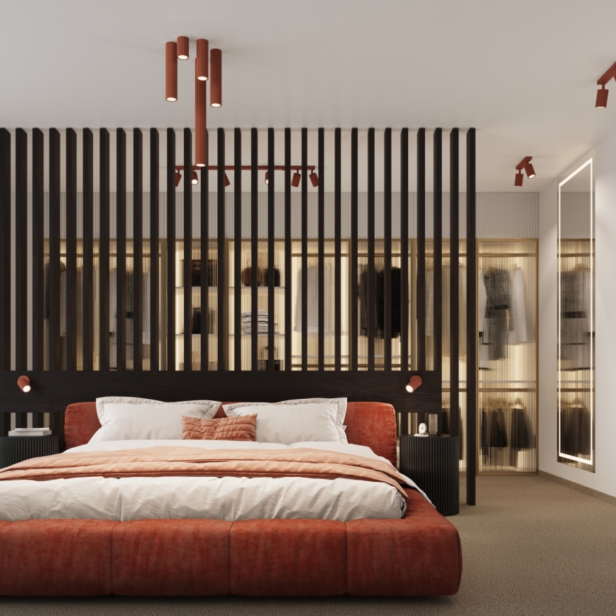 Спот аплик KARBON 1xGU10/10W/230V червен