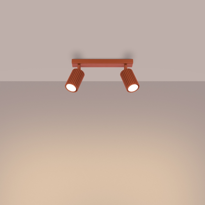 Спот KARBON 2xGU10/10W/230V червен