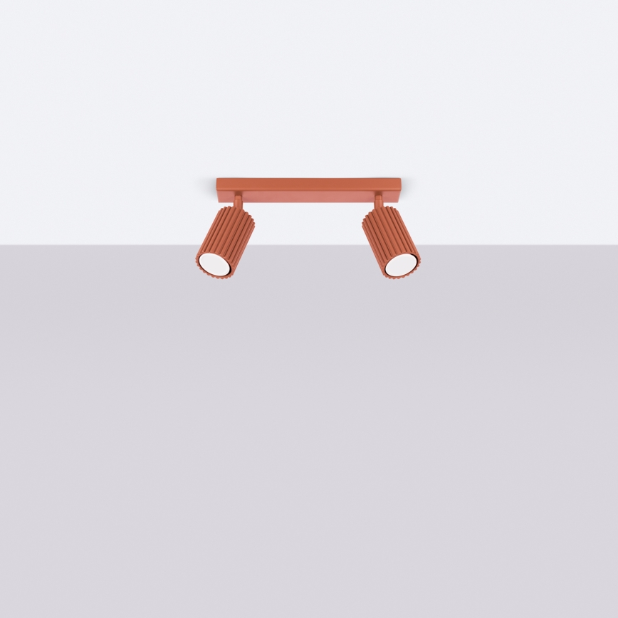 Спот KARBON 2xGU10/10W/230V червен