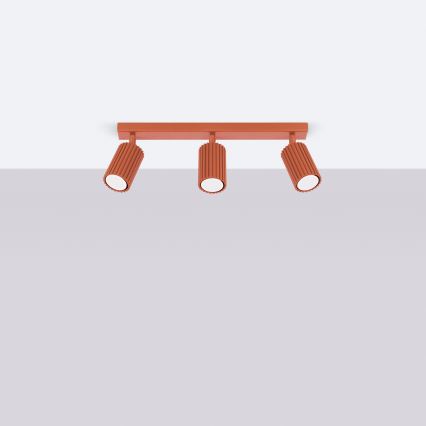 Спот KARBON 3xGU10/10W/230V червен