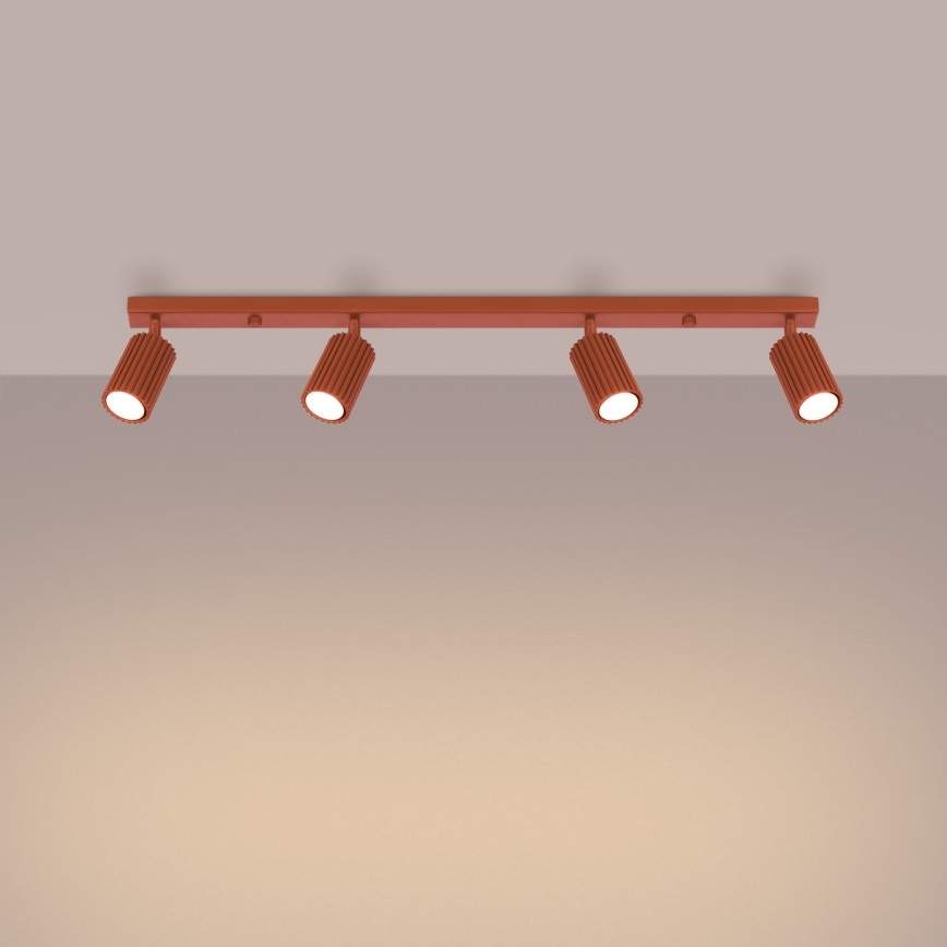 Спот KARBON 4xGU10/10W/230V червен