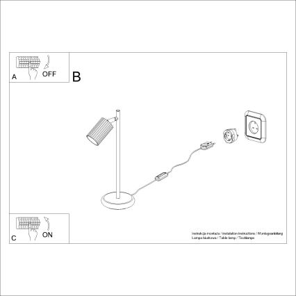 Настолна лампа KARBON 1xGU10/10W/230V червен