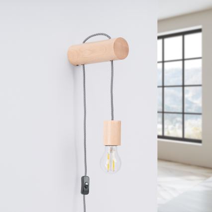 Аплик NIMBI 1xE27/15W/230V бук