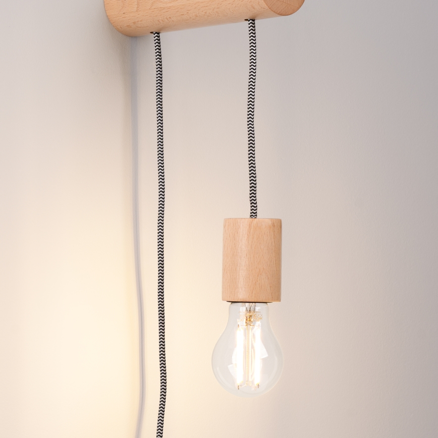 Аплик NIMBI 1xE27/15W/230V бук