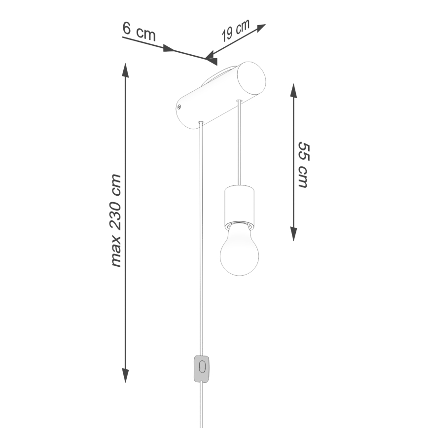 Аплик NIMBI 1xE27/15W/230V бук
