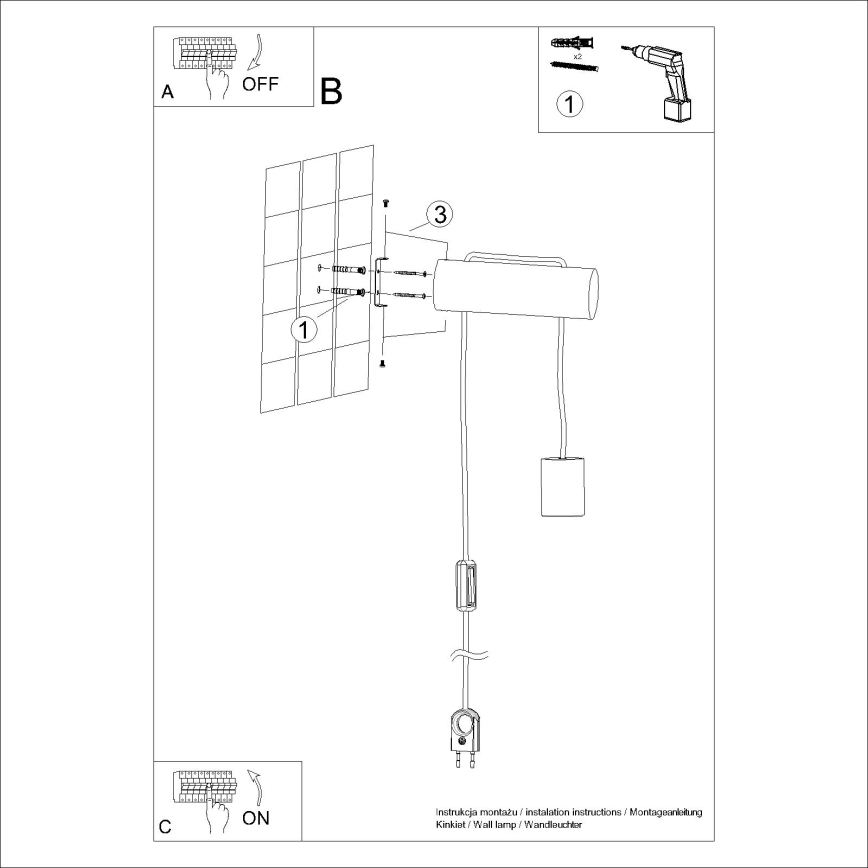 Аплик NIMBI 1xE27/15W/230V бук