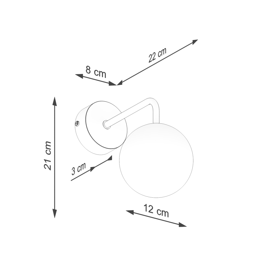 Аплик ASTRAL 1xG9/8W/230V черен