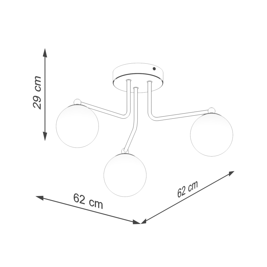 Висящ полилей ASTRAL 3xG9/8W/230V черен