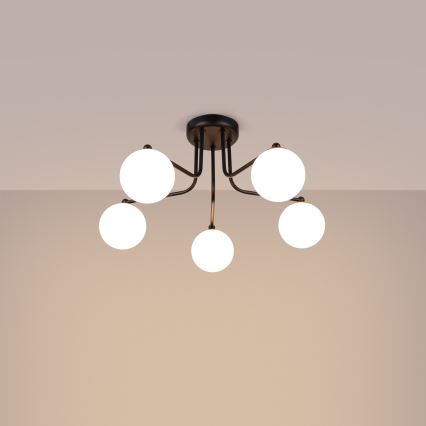 Висящ полилей ASTRAL 5xG9/8W/230V черен