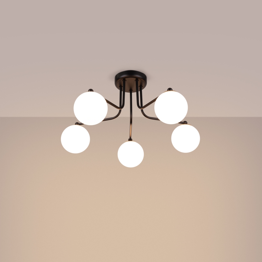 Висящ полилей ASTRAL 5xG9/8W/230V черен