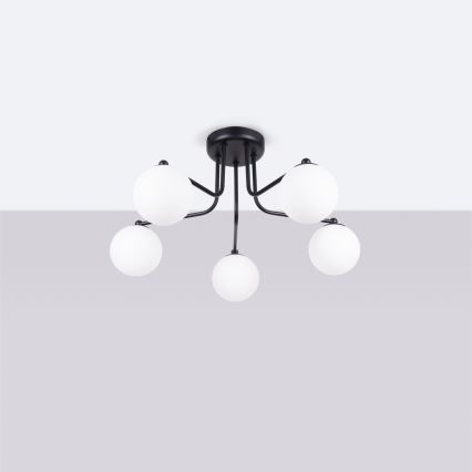 Висящ полилей ASTRAL 5xG9/8W/230V черен