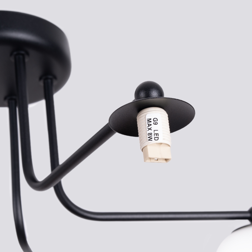 Висящ полилей ASTRAL 5xG9/8W/230V черен