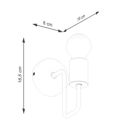 Аплик TIMBO 1xE27/15W/230V черен/бежов/бук