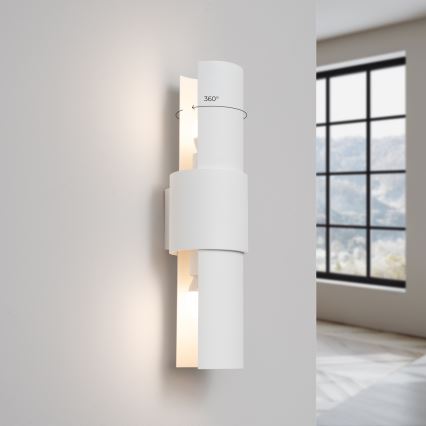 Аплик FLASH 2xE27/15W/230V бял