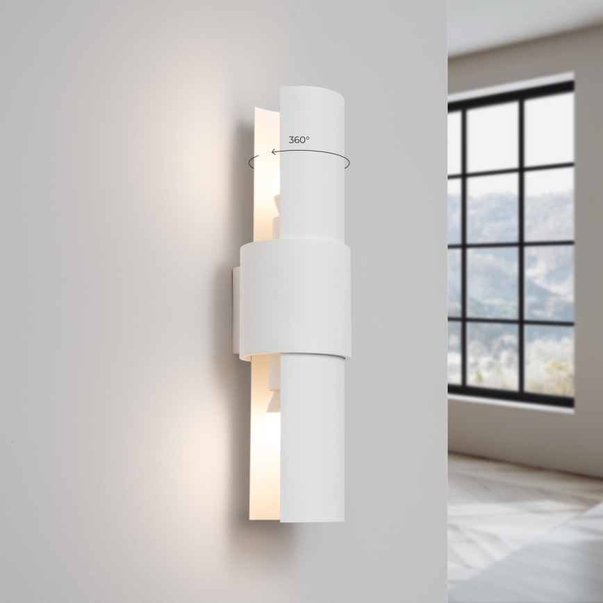 Аплик FLASH 2xE27/15W/230V бял