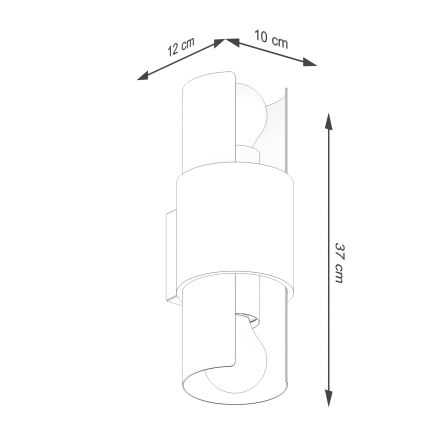 Аплик FLASH 2xE27/15W/230V бял