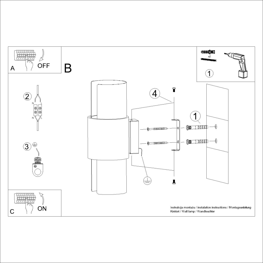 Аплик FLASH 2xE27/15W/230V бял