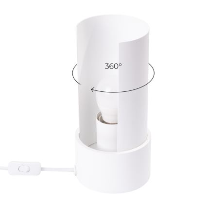 Настолна лампа FLASH 1xE27/15W/230V бял