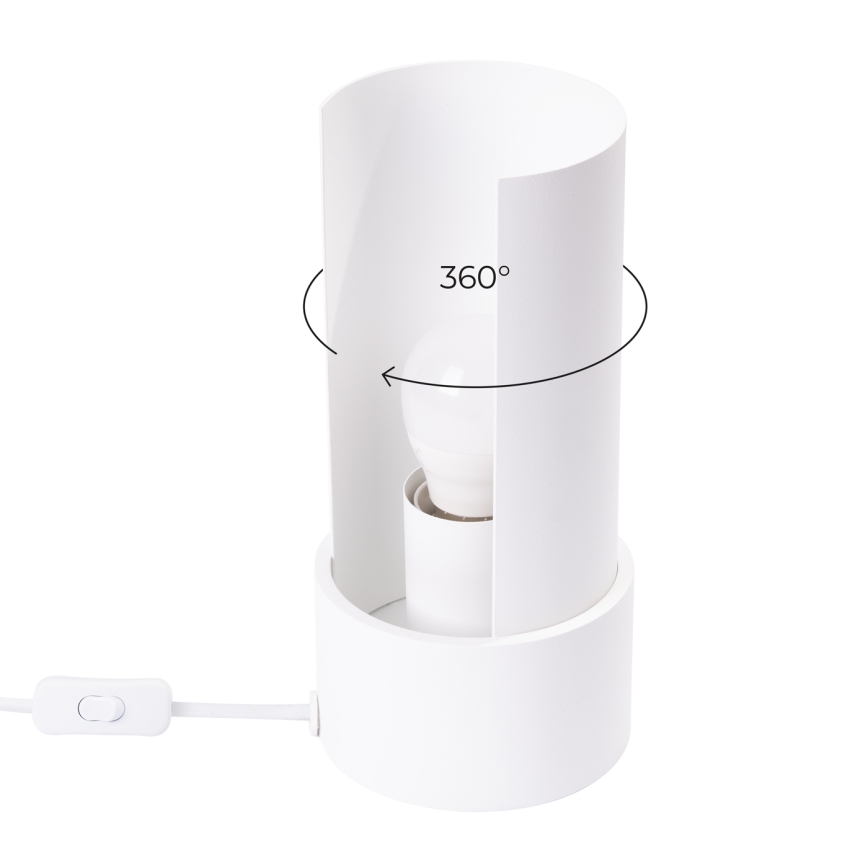 Настолна лампа FLASH 1xE27/15W/230V бял