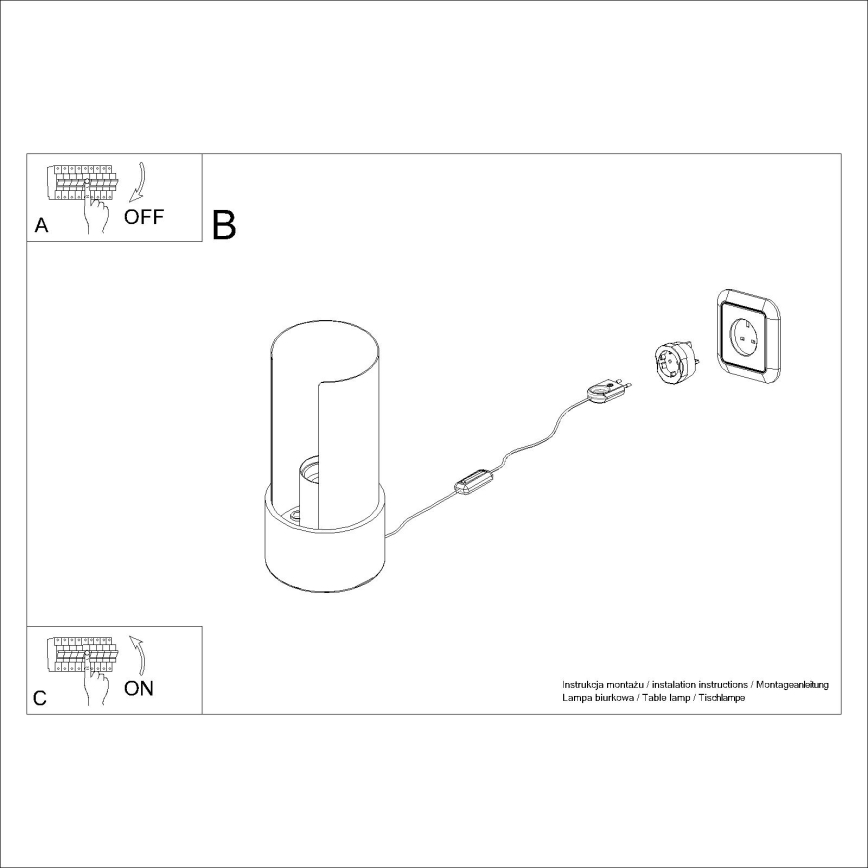 Настолна лампа FLASH 1xE27/15W/230V бял