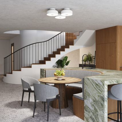 Плафон OMIQ 4xE27/15W/230V, Ø 30 см, бял