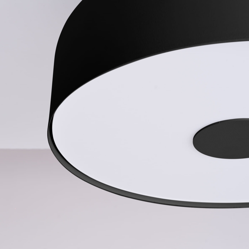 Таванно осветително тяло OMIQ 4xE27/15W/230V Ø 30 см черно