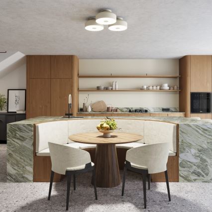 Таванно осветително тяло OMIQ 4xE27/15W/230V Ø 30 см кремаво