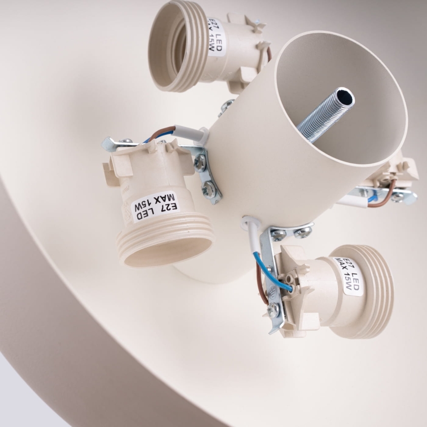 Таванно осветително тяло OMIQ 4xE27/15W/230V Ø 30 см кремаво