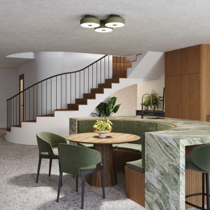 Таванно осветително тяло OMIQ 4xE27/15W/230V Ø 30 см зелено