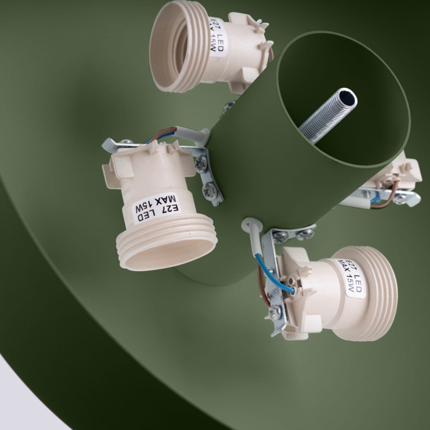 Таванно осветително тяло OMIQ 4xE27/15W/230V Ø 30 см зелено