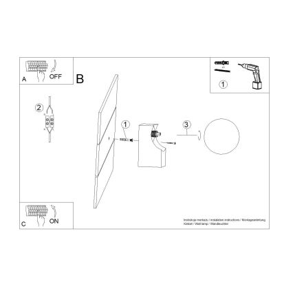 Аплик BULBO 1xG9/8W/230V бук/бял
