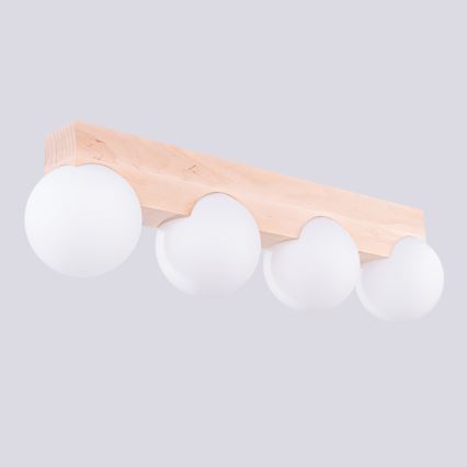 Плафон BULBO 4xG9/8W/230V бук/бял