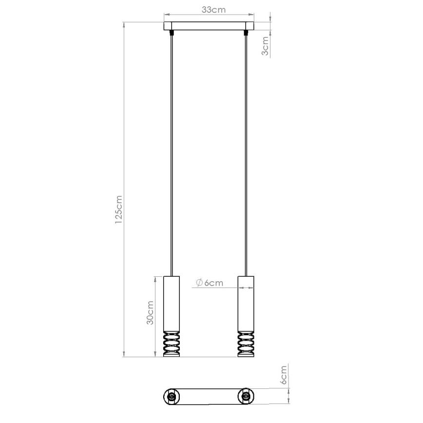 Пендел LAMI 2xGU10/10W/230V бял