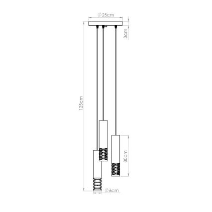 Пендел LAMI 3xGU10/10W/230V бял