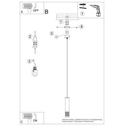 Пендел LIRO 1xGU10/10W/230V бял