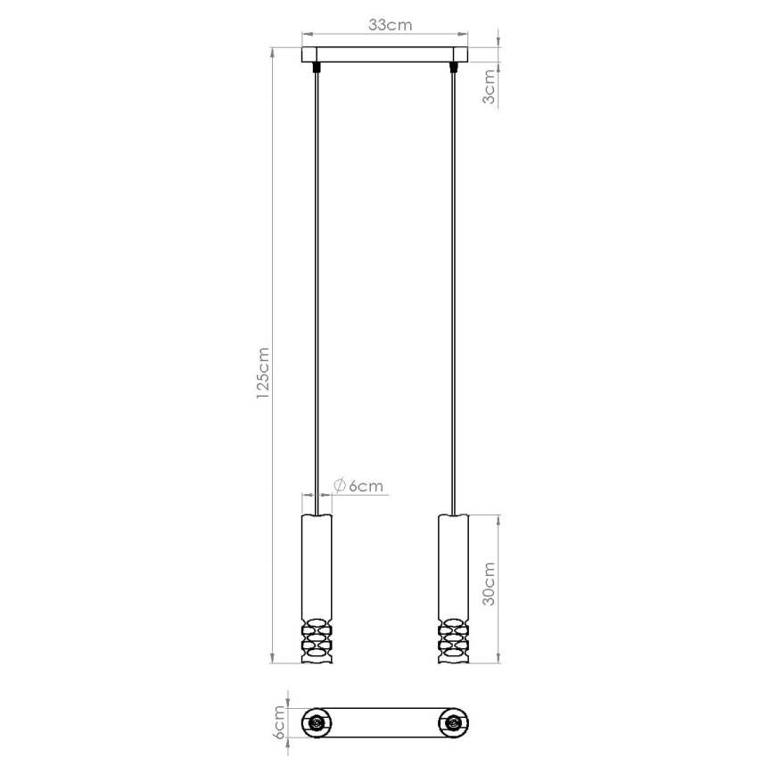 Пендел LIRO 2xGU10/10W/230V бял