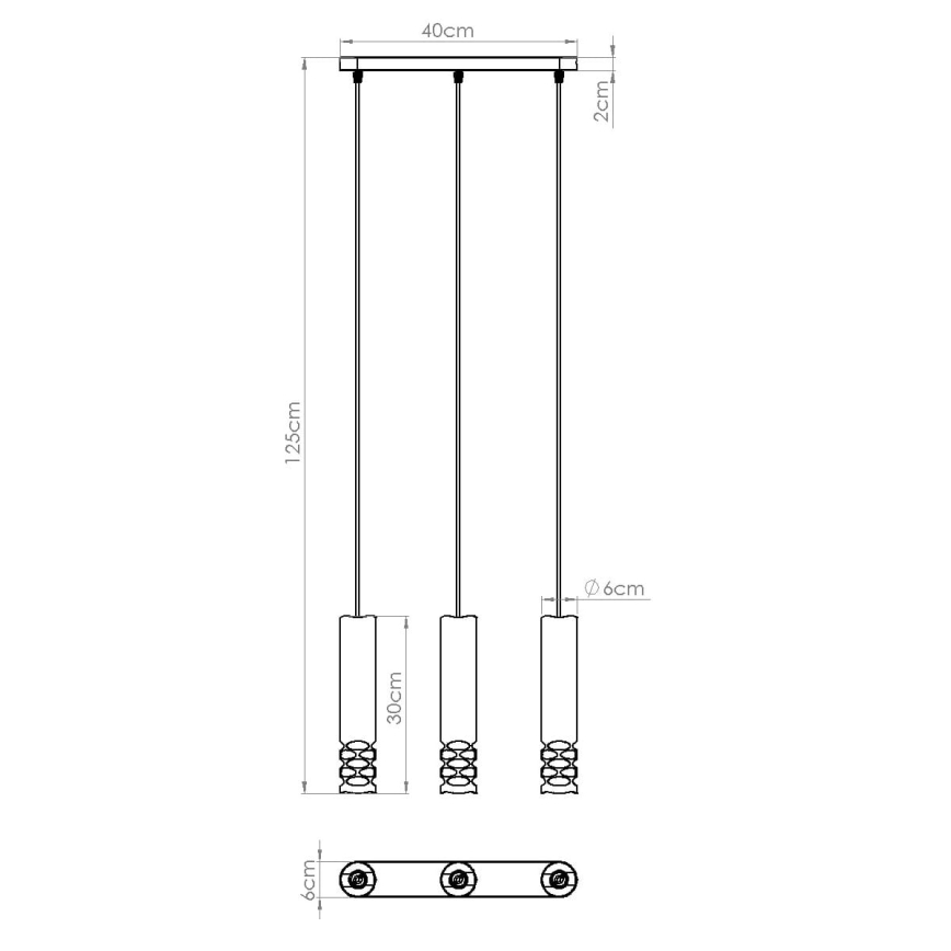 Пендел LIRO 3xGU10/10W/230V бял