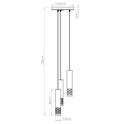 Пендел LIRO 3xGU10/10W/230V бял