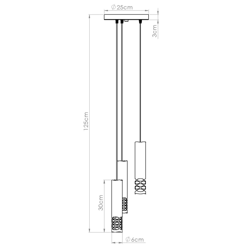Пендел LIRO 3xGU10/10W/230V бял