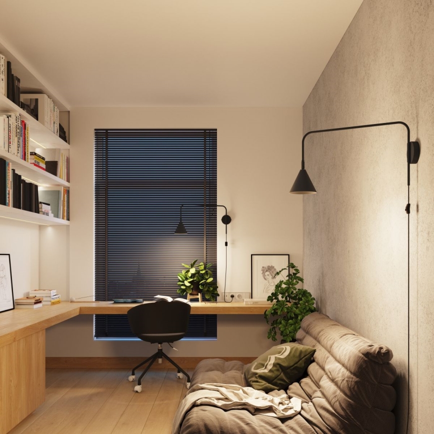 Аплик NOX 1xE14/10W/230V черен